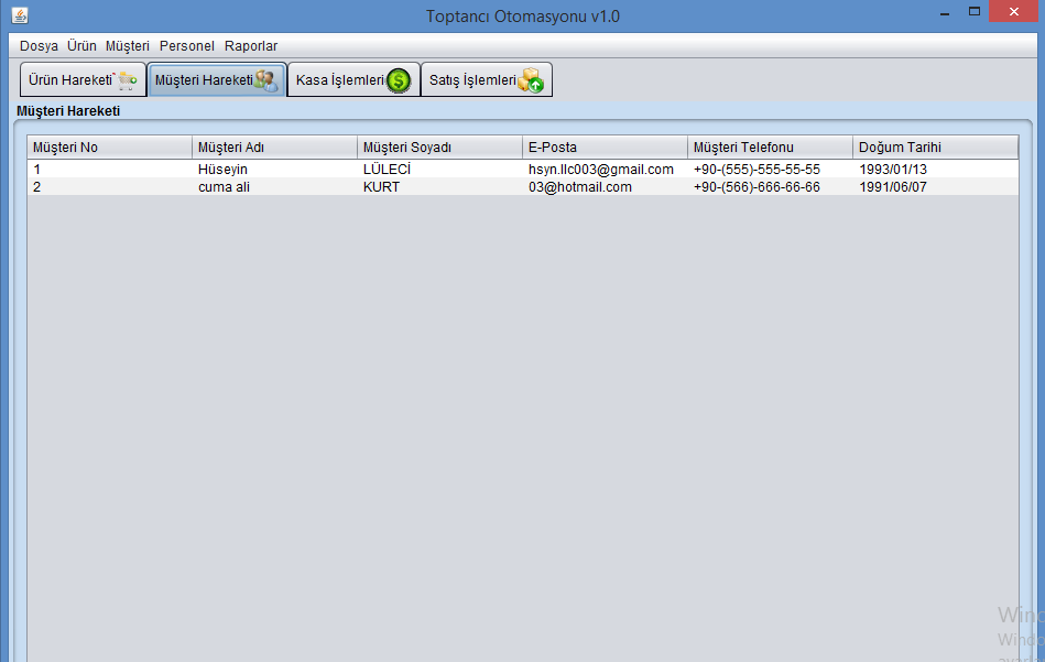 Toptanc� Otomasyonu