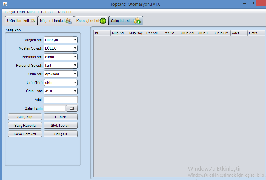 Toptanc� Otomasyonu