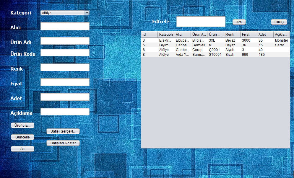 �r�n Sat�� Otomasy