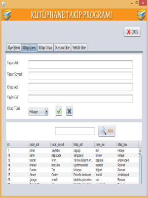 K�t�phane Otomasyonu